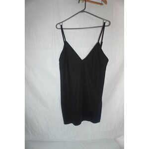 For Love & Lemons Black V-Neck Camisole Adjustable Compression Slip Large